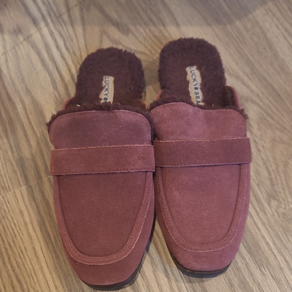 Lucky Brand Plum Suede Slip-Ons